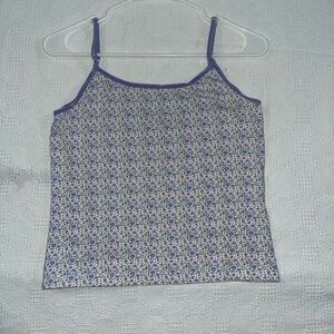 purple floral tank top